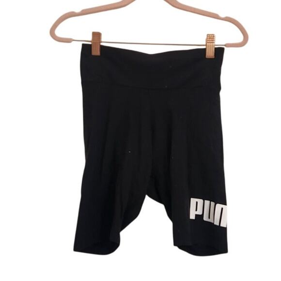 NWT Puma Women's Bike Shorts Black White Logo XS - Picture 4 of 7